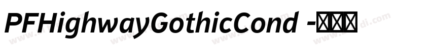 PFHighwayGothicCond 字体转换